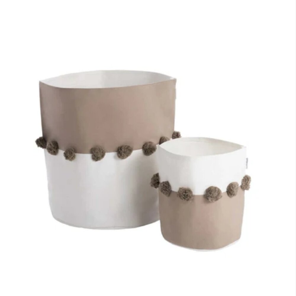 2 Toddlekind Storage Baskets - Tan